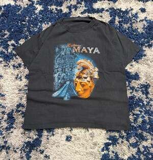 Vintage Cultura Maya Graphic Print T-Shirt
